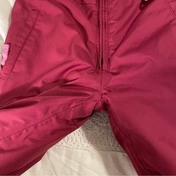 Marker Girls Size 4 Bib Pink Insulated Snow Ski Pants Overalls Fleece - Picture 2 of 13